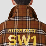 Horseferry Print Check Wool Car Coat