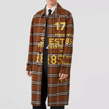 Horseferry Print Check Wool Car Coat