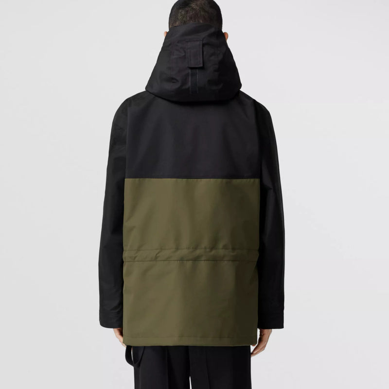 Perforated Logo Two-tone Parka