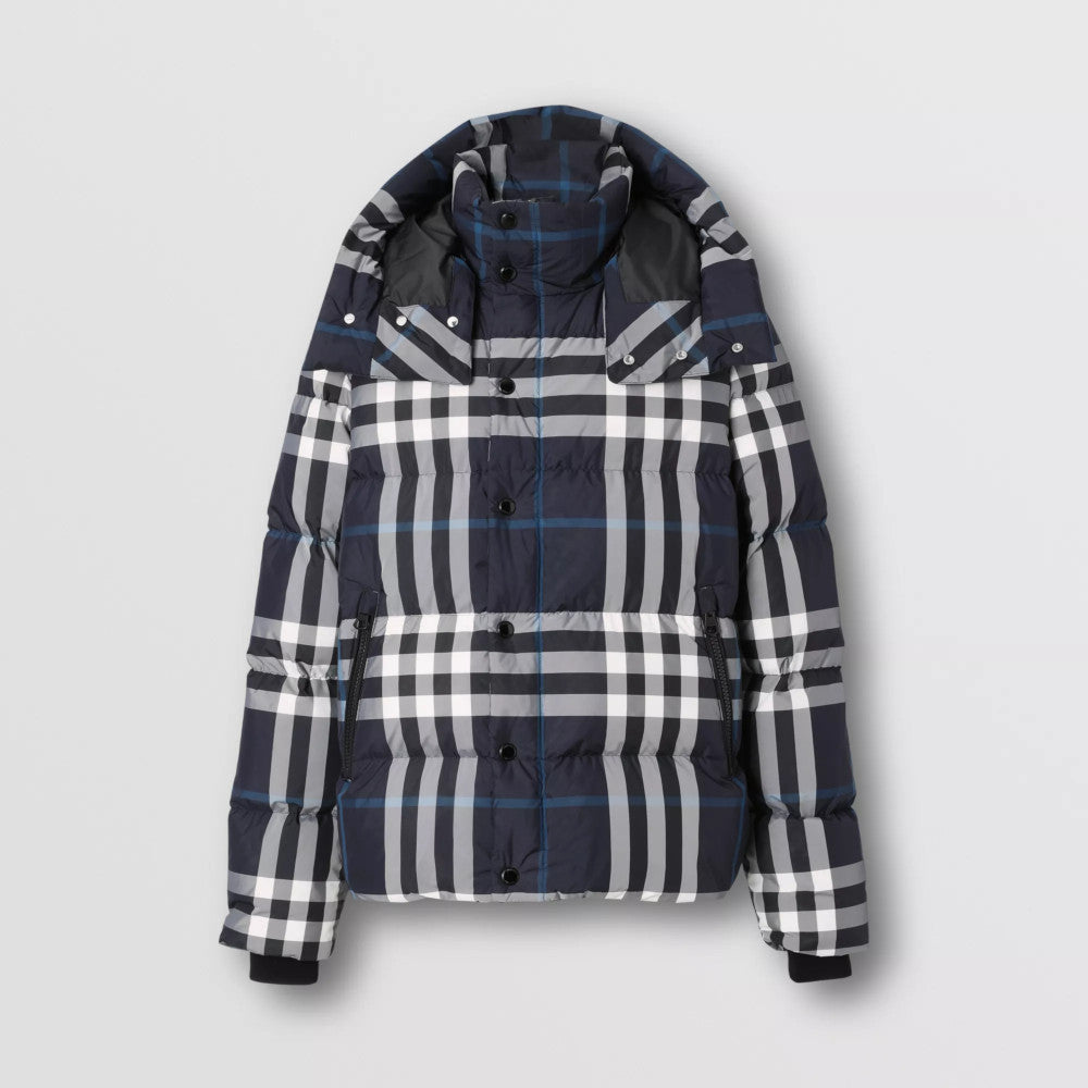 Burberry Detachable Hood Night Check Puffer Jacket 80592121