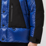 Logo Print Nylon Oversized Hooded Puffer Jacket