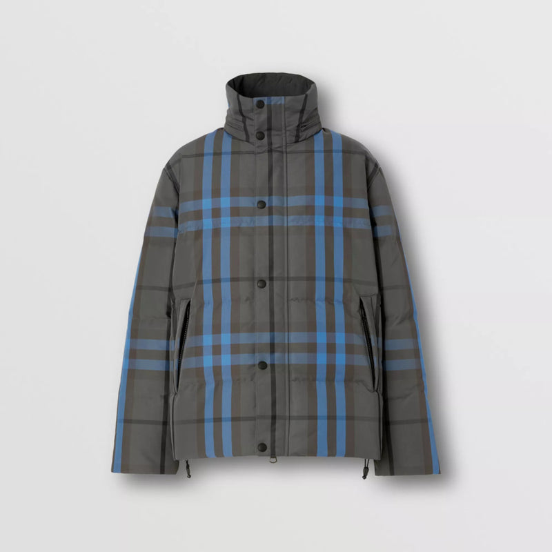 Burberry Packaway Hood Reversible Check Nylon Puffer Jacket 