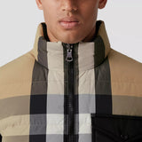 Reversible Check Nylon Puffer Gilet