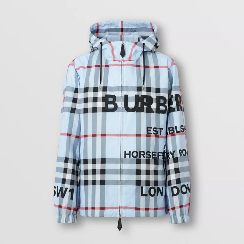 Burberry Horseferry Print Check Nylon Hooded Jacket 80502831