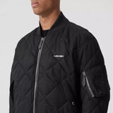 Diamond Quilted Cotton Gabardine Jacket