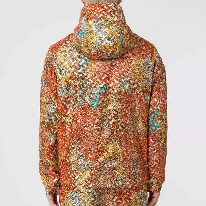 Burberry Monogram Map Print Silk Hooded Jacket 80544681 – BORDER-GARA
