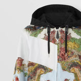 Map Print Nylon Hooded Jacket