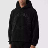 Embroidered Oak Leaf Crest Fleece Hoodie