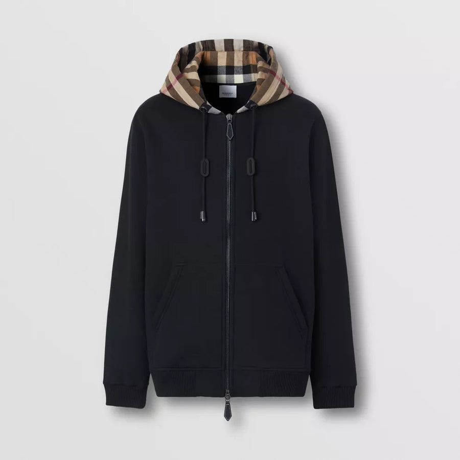 Burberry Check Hood Cotton Hooded Top 80607051 – BORDER-GARA