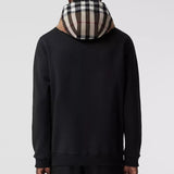 Check Hood Cotton Hooded Top