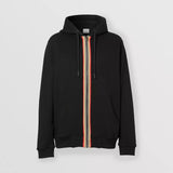 Icon Stripe Detail Cotton Hooded Top