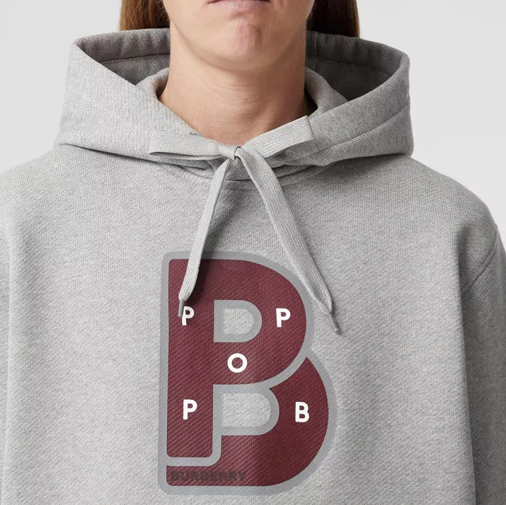 Letter Graphic Print Cotton Hoodie
