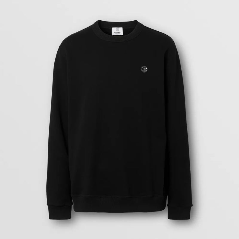 Monogram Motif Applique Cotton Sweatshirt