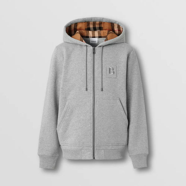 Letter Graphic Cotton Blend Hooded Top