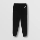 Logo Graphic Applique Wool Cotton Blend Jogging Pants