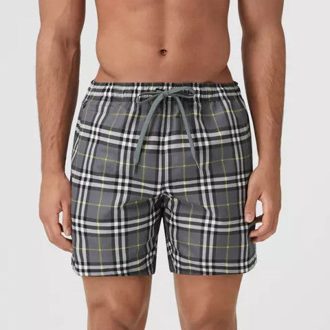 Check Drawcord Swim Shorts