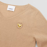 Thomas Bear Motif Cashmere Cotton Sweater