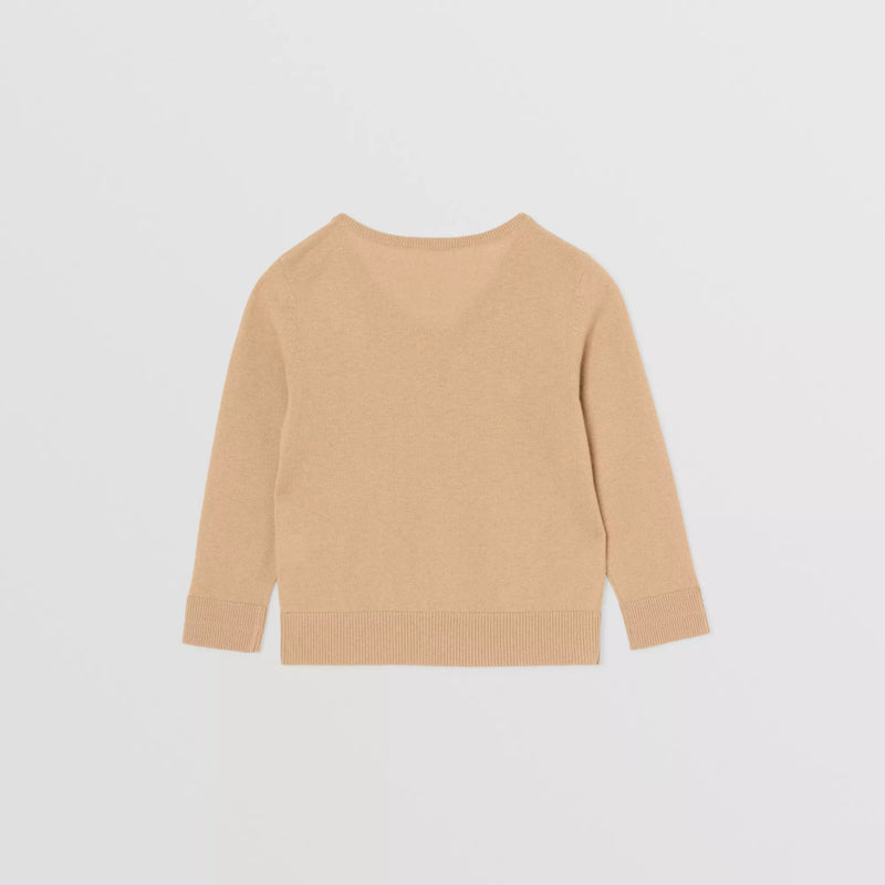 Thomas Bear Motif Cashmere Cotton Sweater