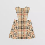 Vintage Check Diamond Quilted Pinafore Dress
