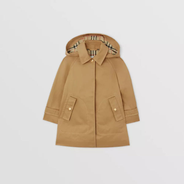 Detachable hood showerproof cotton swing sale coat