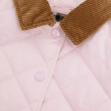 Corduroy Collar Diamond Quilted Jacket