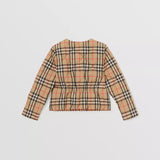 Logo Appliqué Vintage Check Diamond Quilted Jacket