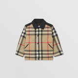 Logo Applique Check Diamond Quilted Jacket