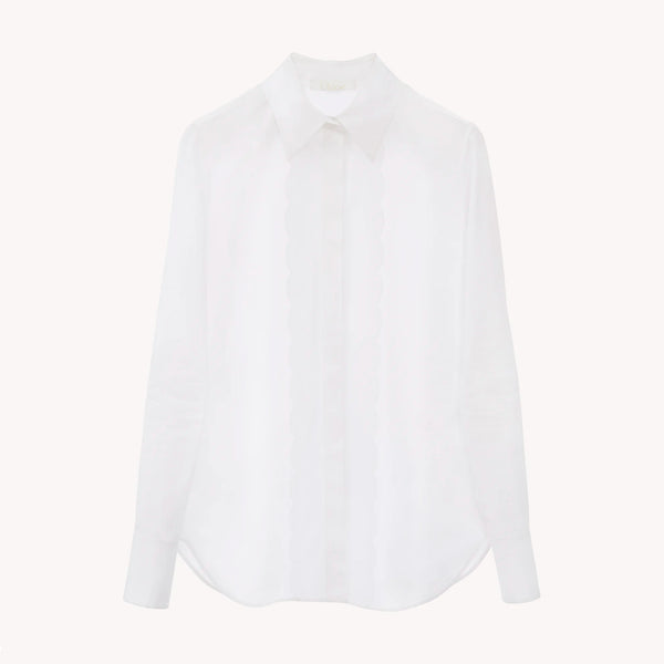 scallop-embroidered shirt