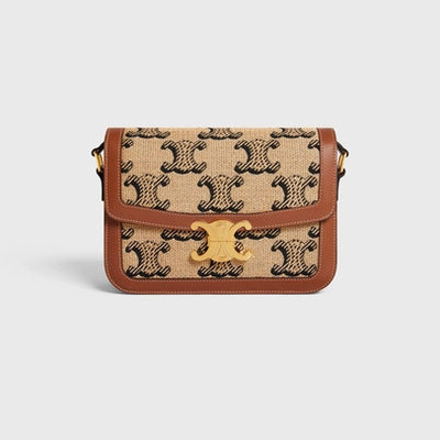 ショルダーバッグ・ポシェット CELINE SS22 MEDIUM TRIOMPHE WITH BORDER (191242EBO 02NT) CELINE Medium Triomphe with Border – LOZURI®