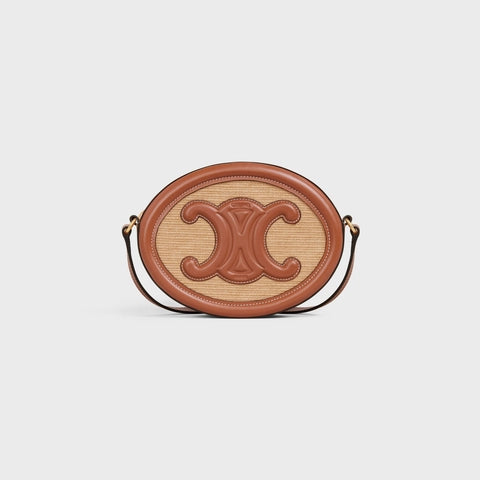 OVAL LEATHER BAG TRIOMPHE