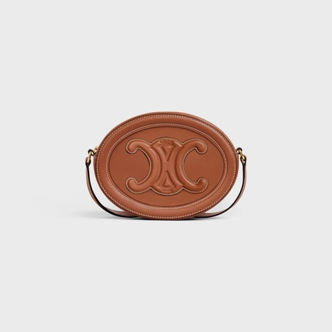 OVAL LEATHER BAG TRIOMPHE