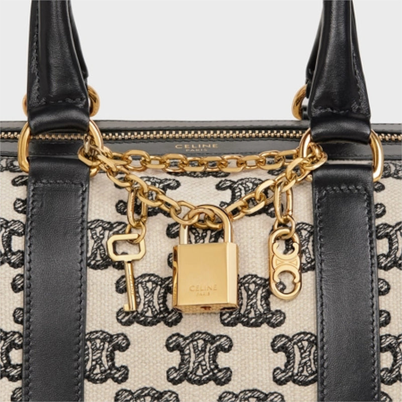 Celine Triomphe Monogram Bags Now Come In Black Embroidery