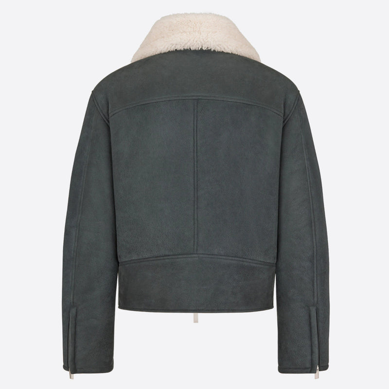 BOMBER JACKET WITH SHEEPSKIN COLLAR