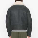 BOMBER JACKET WITH SHEEPSKIN COLLAR