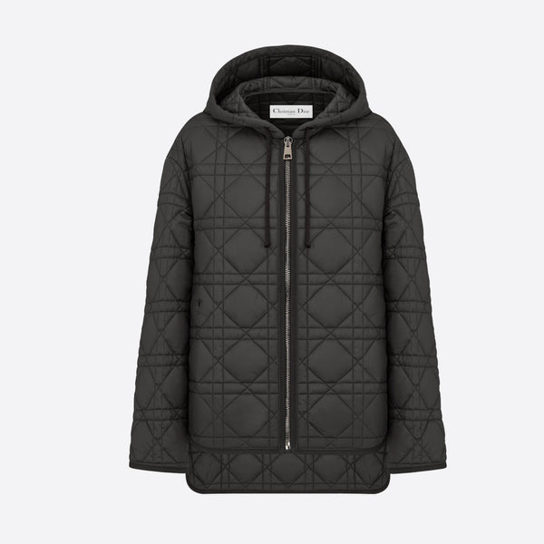 MACROCANNAGE HOODED PEACOAT