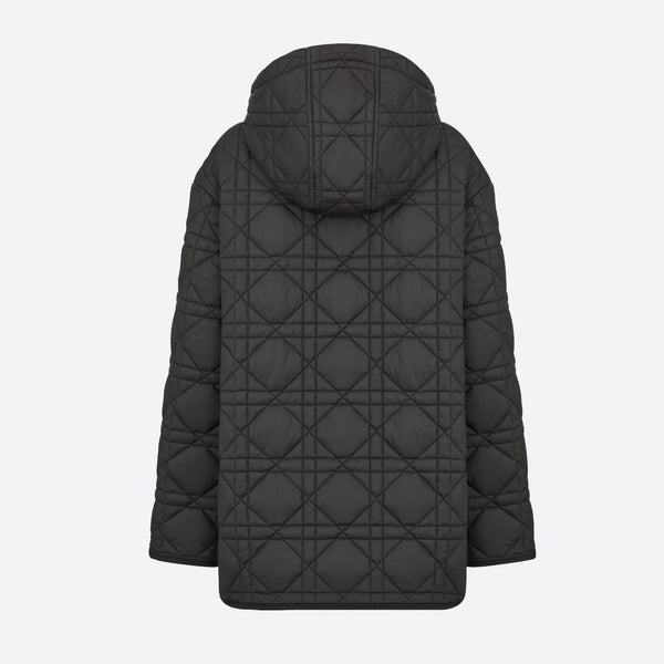 MACROCANNAGE HOODED PEACOAT