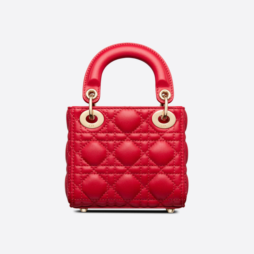 [ディオール]S0856ONGE DIOR | Lady Dior マイクロバッグ カナージュ ラムスキン