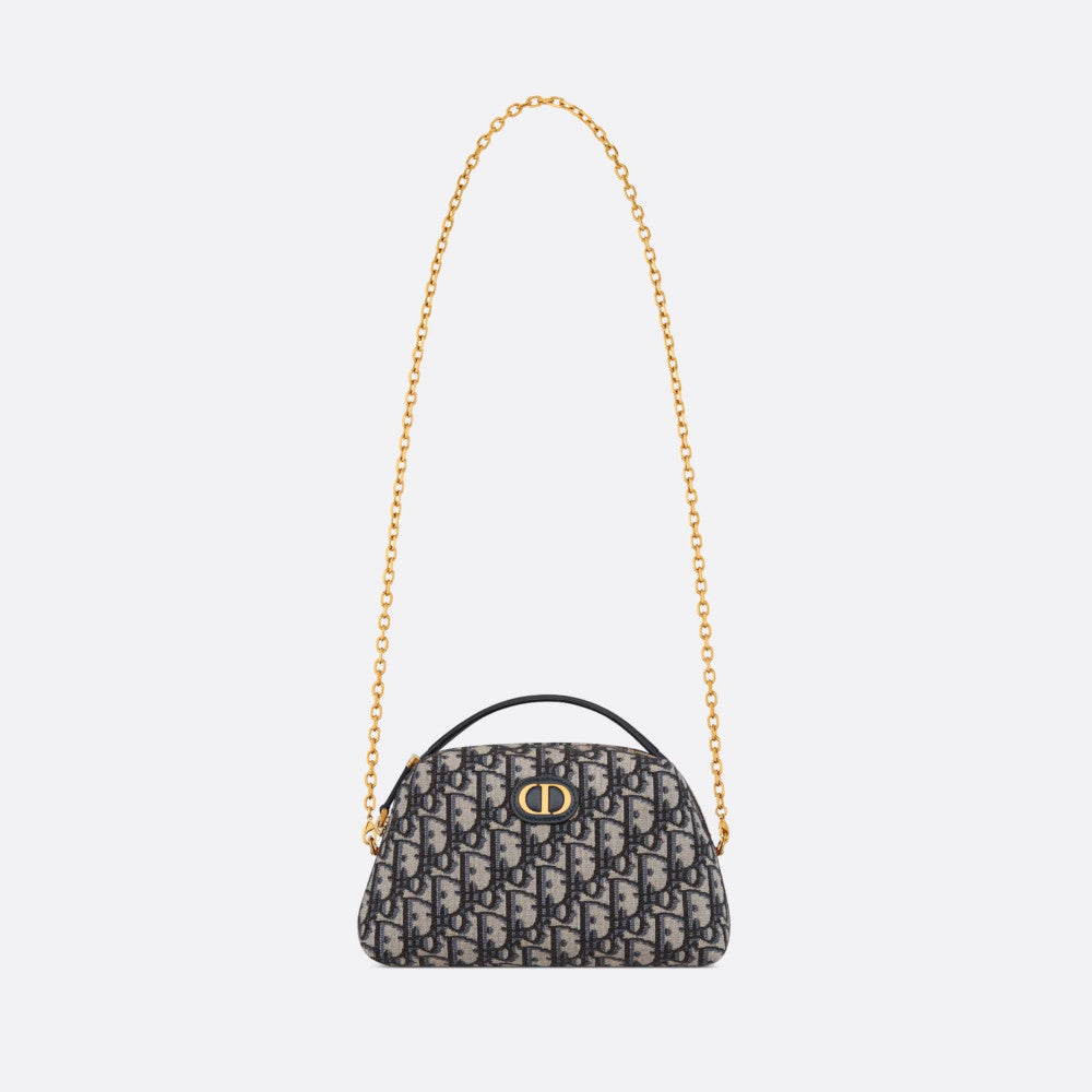 【可愛らしくシックに♪】Dior 30 Montaigne ミニ ヴァニティ Small 30 Montaigne Pocket Bag Blue Dior Oblique Jacquard and