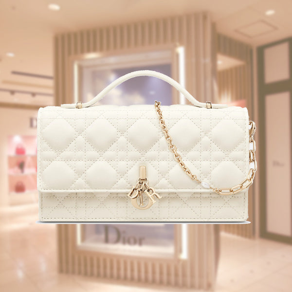 LADY DIOR TOP HANDLE CLUTCH