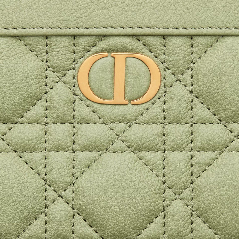 DIOR CARO ZIPPED POUCH WITH CHAIN