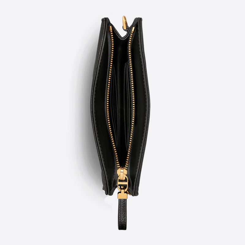 DIOR CARO ZIPPED POUCH WITH CHAIN