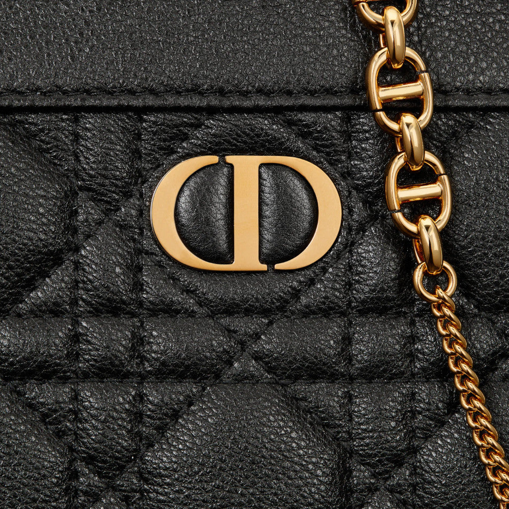 Dior DIOR CARO ZIPPED POUCH WITH CHAIN S5106UWHC_M900 – BORDER-GARA