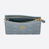 DIOR CARO ZIPPED POUCH WITH CHAIN