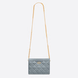 DIOR CARO ZIPPED POUCH WITH CHAIN