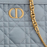 DIOR CARO ZIPPED POUCH WITH CHAIN