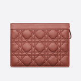 DIOR CARO ZIPPED POUCH WITH CHAIN