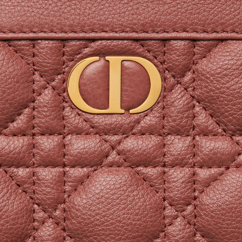 DIOR CARO ZIPPED POUCH WITH CHAIN