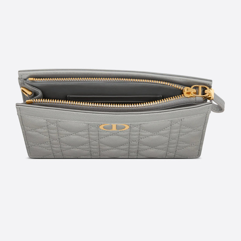 DIOR CARO ZIPPED POUCH WITH CHAIN