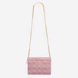 DIOR CARO ZIPPED POUCH WITH CHAIN