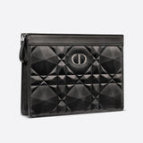 DIOR CARO ZIPPED POUCH WITH CHAIN